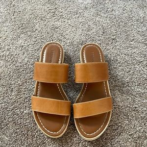 Bernardo icons leather double strap sandal